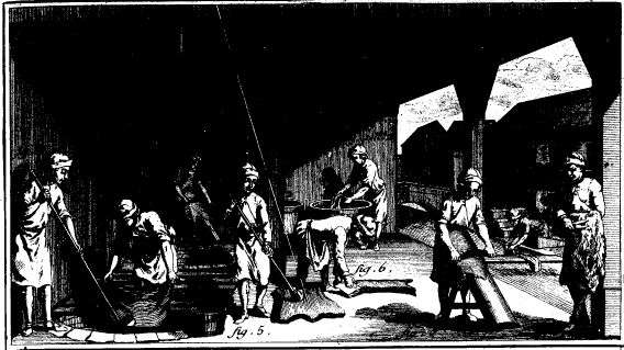 Chamoiseur - Travail de rivière - Encyclopédie de Diderot et d'Alembert Chamoiseur - Travail de rivière - Encyclopédie de Diderot et d'Alembert