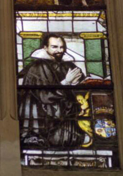 Eudes le Maire sur un vitrail de 1614 ? l?glise parisienne de Saint-Etienne-du-mont (1614)