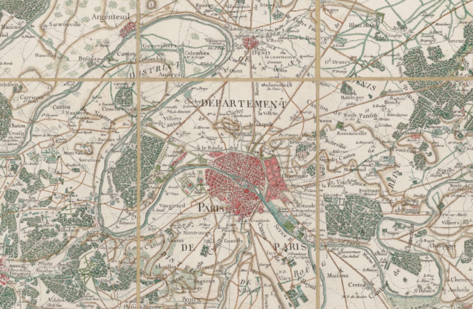 Environ de Paris - Carte de Cassini
