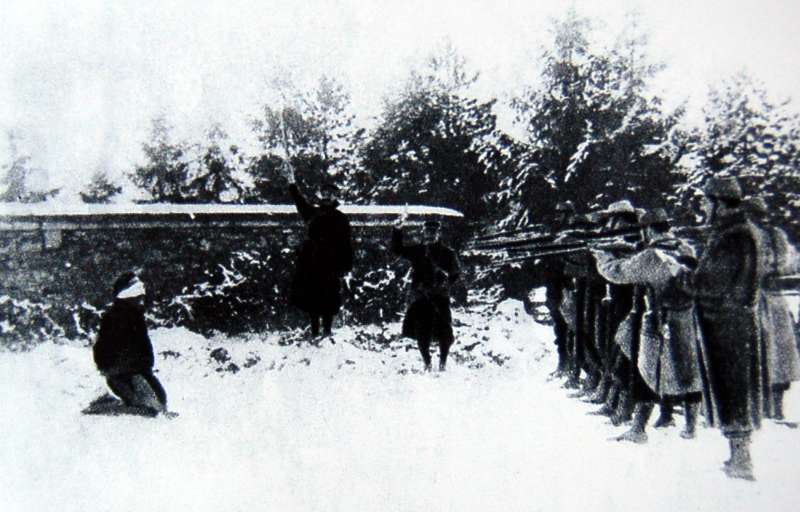 Exécution à Verdun lors de mutineries - 1917